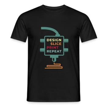 3D Print Gift Funny Quote 3D Print - Men's T-Shirt - black - Front - AI Model Male 178 light (178cm)