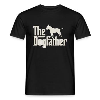 The Dogfather - Bullterrier - Männer T-Shirt - Schwarz - Vorne - AI Model Male 178 light (178cm)