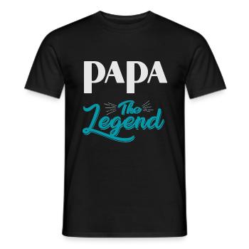 Papa The Legend - Men's T-Shirt - black - Front - AI Model Male 178 light (178cm)