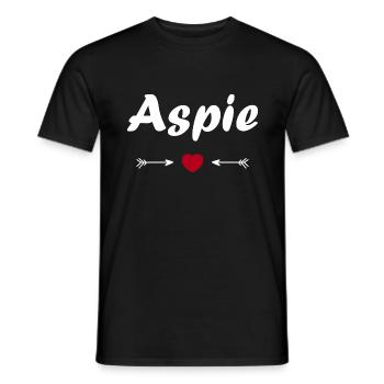 Aspie - T-shirt homme - noir - Devant - AI Model Male 178 light (178cm)
