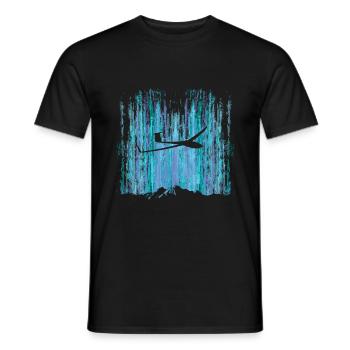 Glider Glider Glider Glider - Men's T-Shirt - black - Front - AI Model Male 178 light (178cm)