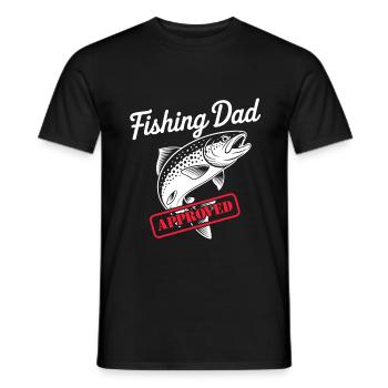 Bester Angelpapa Best Fishing Dad Approved - Männer T-Shirt - Schwarz - Vorne - AI Model Male 178 light (178cm)