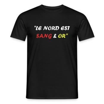 Le nord est sang et or - T-shirt homme - noir - Devant - AI Model Male 178 light (178cm)
