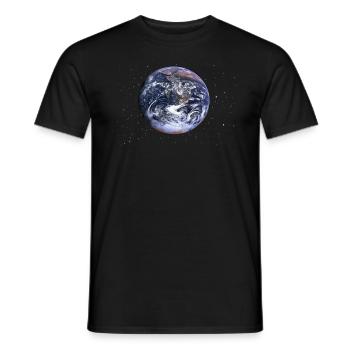 Earth / space / star - gift idea - Men's T-Shirt - black - Front - AI Model Male 178 light (178cm)