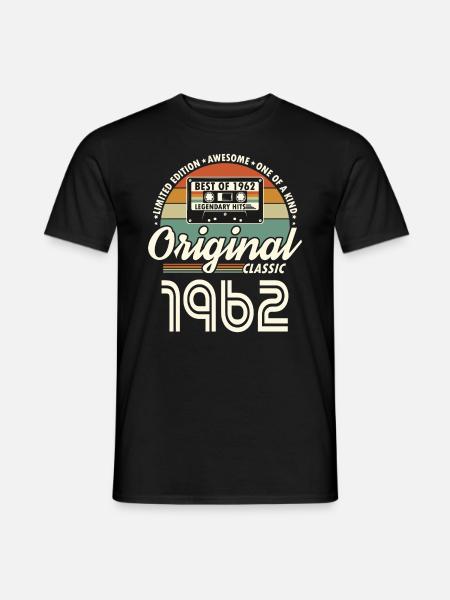 Original 1962 Vintage Vintage Birthday Retro - Men's T-Shirt - black