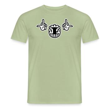 SPIRAL TRIBE FCK - Männer T-Shirt - Sage - Vorne - AI Model Male 178 light (178cm)