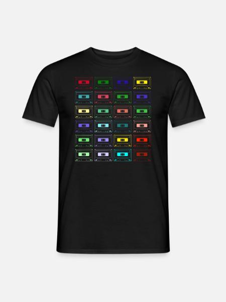 Audio Kassette | Musik, Old School, Retro - Männer T-Shirt - Schwarz