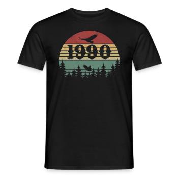 1990 Vintage 1990er Jahre Retro 1990er Jahre Geburtstagsgeschenk - Männer T-Shirt - Schwarz - Vorne - AI Model Male 178 light (178cm)