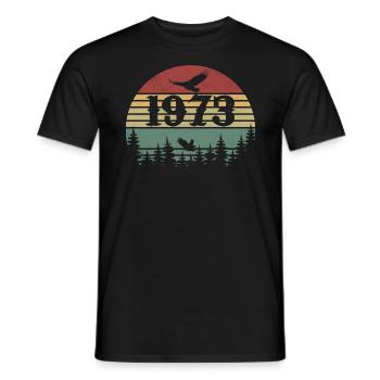1973 Vintage Cadeau D’anniversaire 1973 Retro 1973 - T-shirt homme - noir - Devant - AI Model Male 178 light (178cm)