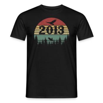2013 Vintage Cadeau D’anniversaire 2013 Retro 2013 - T-shirt homme - noir - Devant - AI Model Male 178 light (178cm)