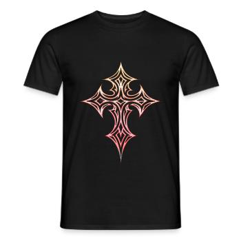 Croix gothique Y2K Emo Croix Gothique Esthétique Tribal - T-shirt homme - noir - Devant - AI Model Male 178 light (178cm)