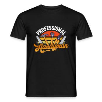 Artisan professionnel - T-shirt homme - noir - Devant - AI Model Male 178 light (178cm)