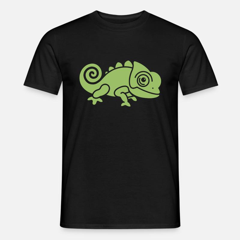 Chamäleon - Männer T-Shirt - Schwarz