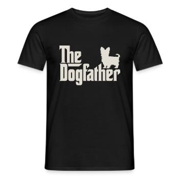 The Dogfather - Yorkshire Terrier Yorkie - Männer T-Shirt - Schwarz - Vorne - AI Model Male 178 light (178cm)