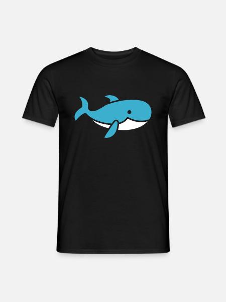 whale - Men's T-Shirt - black