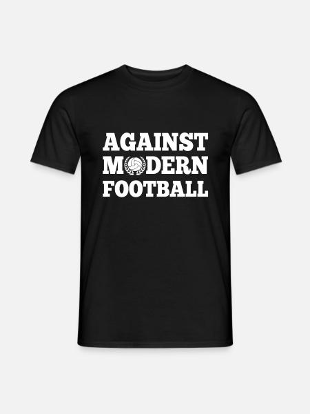 Gegen modernen Fußball - Männer T-Shirt - Schwarz