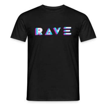 Festival Techno Cadeau Rave - T-shirt homme - noir - Devant - AI Model Male 178 light (178cm)