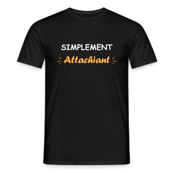 Attachiant - T-shirt homme - noir - Devant - AI Model Male 178 light (178cm)