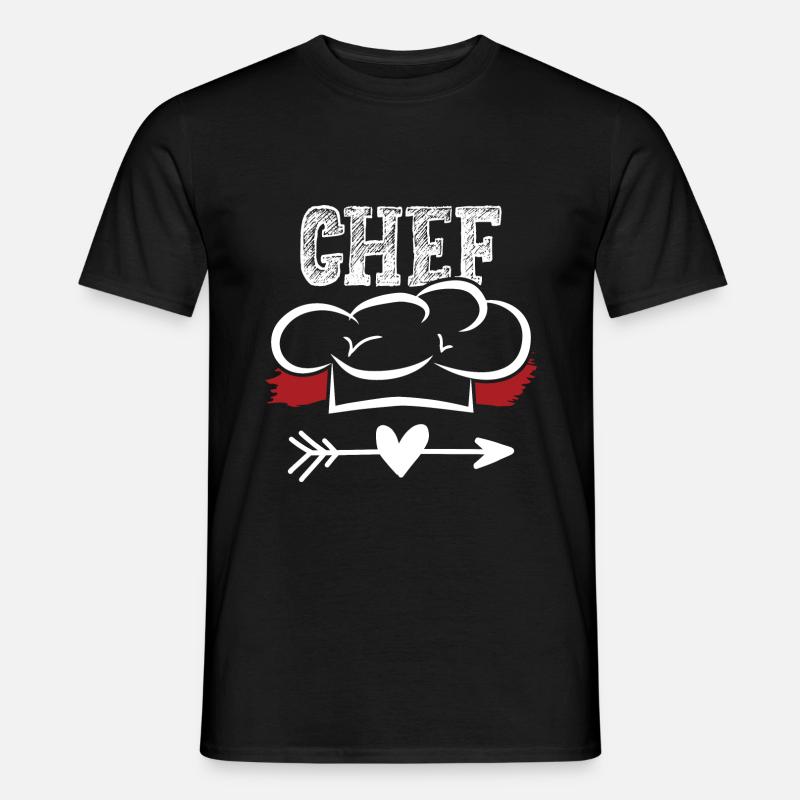 chef koch - Männer T-Shirt - Schwarz