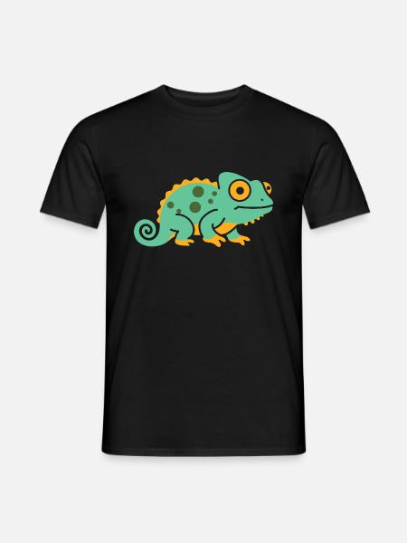 Chamäleon - Männer T-Shirt - Schwarz