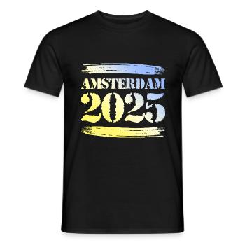 Amsterdam 2025 - Men's T-Shirt - black - Front - AI Model Male 178 light (178cm)