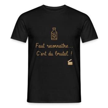 Les Tontons Flingueurs ! Réplique culte - Alcool - T-shirt homme - noir - Devant - AI Model Male 178 light (178cm)