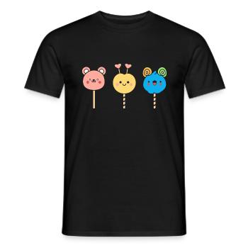bonbon - T-shirt homme - noir - Devant - AI Model Male 178 light (178cm)
