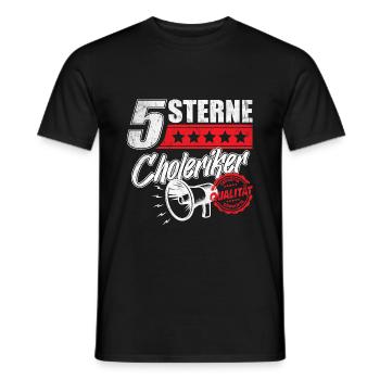 5 Sterne Choleriker Schreihals Büro Geschenkidee - Männer T-Shirt - Schwarz - Vorne - AI Model Male 178 light (178cm)