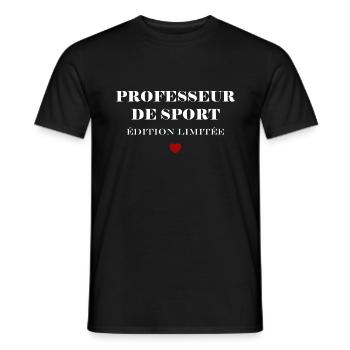 Professeur de sport - T-shirt homme - noir - Devant - AI Model Male 178 light (178cm)