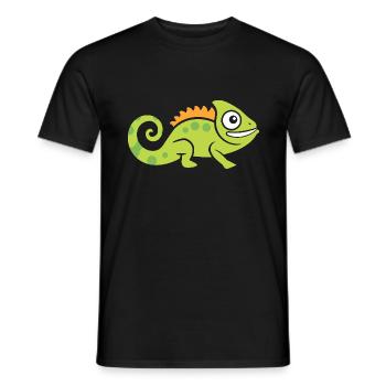 Chamäleon - Männer T-Shirt - Schwarz - Vorne - AI Model Male 178 light (178cm)