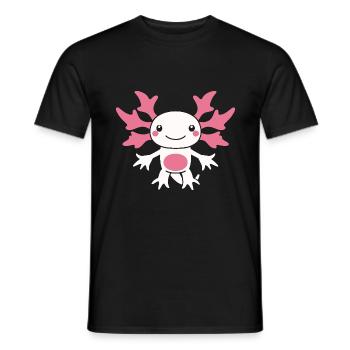 Axolotl - Männer T-Shirt - Schwarz - Vorne - AI Model Male 178 light (178cm)