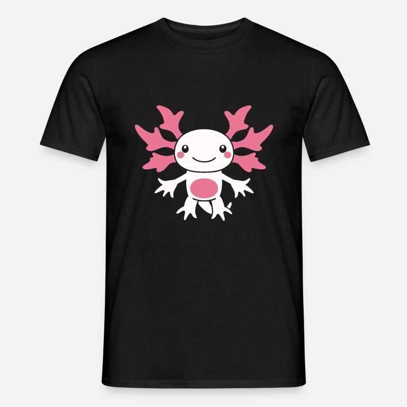 Axolotl - Männer T-Shirt - Schwarz