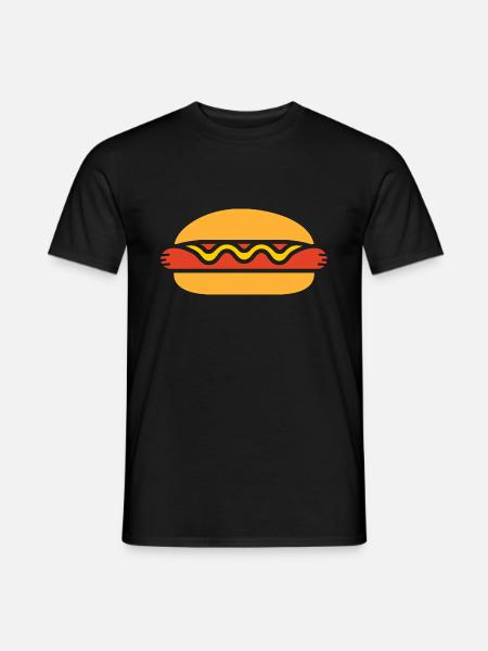 Hot Dog - Männer T-Shirt - Schwarz
