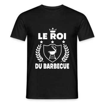 barbecue bbq le roi du barbecue humour - T-shirt homme - noir - Devant - AI Model Male 178 light (178cm)