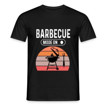 barbecue bbq mode on vintage - T-shirt homme - noir - Devant - AI Model Male 178 light (178cm)