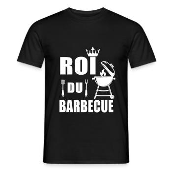 barbecue bbq roi du barbecue humour - T-shirt homme - noir - Devant - AI Model Male 178 light (178cm)