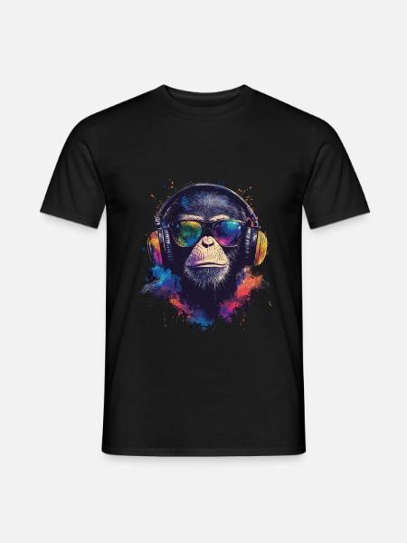 DJ Affe Festival - Männer T-Shirt - Schwarz