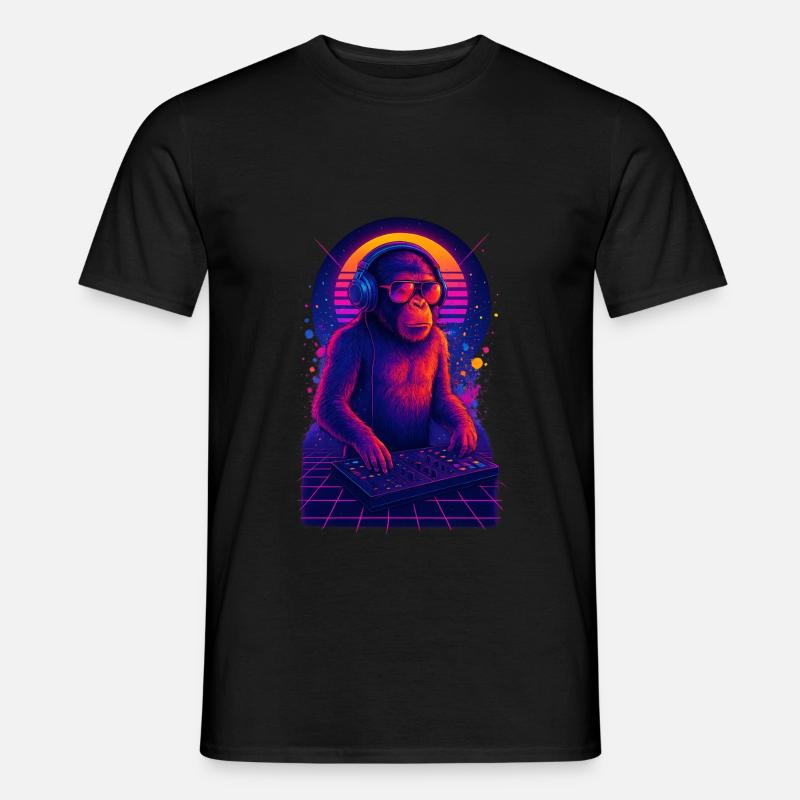 Rave DJ Monkey - Men’s T-shirt - black