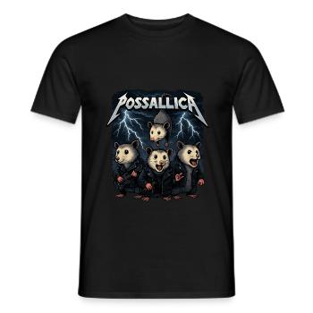 Groupe de rock Possum Opossum - T-shirt homme - noir - Devant - AI Model Male 178 light (178cm)
