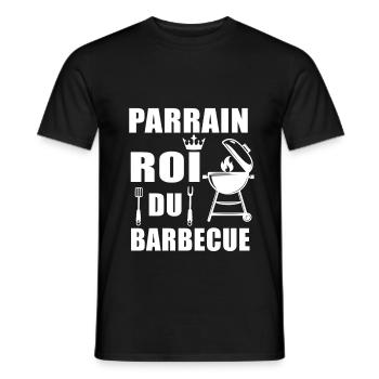 bbq roi barbecue parrain gril - T-shirt homme - noir - Devant - AI Model Male 178 light (178cm)