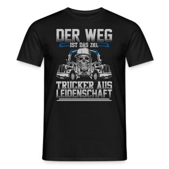 Trucker aus Leidenschaft - Männer T-Shirt - Schwarz - Vorne - AI Model Male 178 light (178cm)