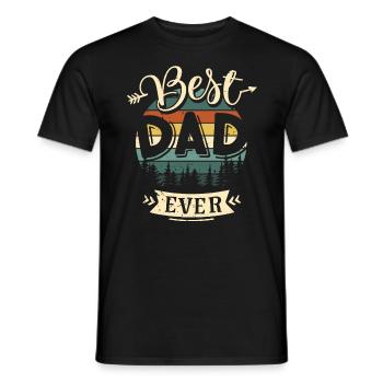 Best dad ever - Father's day father partner shirt - Men's T-Shirt - black - Front - AI Model Male 178 light (178cm)