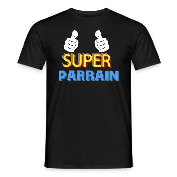 Super Parrain De La Part Des Filleuls Neveux - T-shirt homme - noir - Devant - AI Model Male 178 light (178cm)