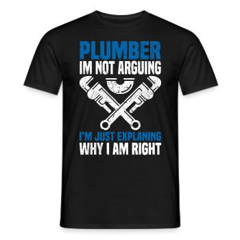 Klempner | Handwerk Handwerker Meister Geschenke - Männer T-Shirt - Schwarz - Vorne - AI Model Male 178 light (178cm)