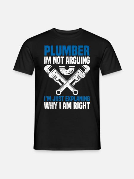 Plumber | Craft Craftsman Master Gifts - Men's T-Shirt - black