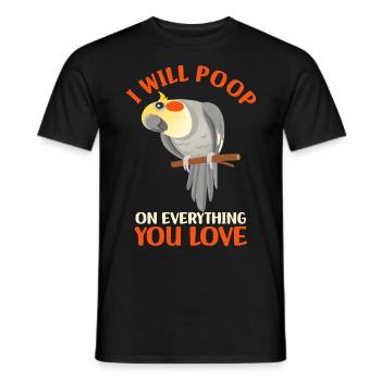 Cockatiel Pet Birds | Bird Gift Idea - Men's T-Shirt - black - Front - AI Model Male 178 light (178cm)