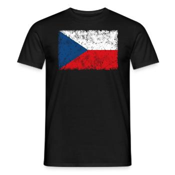 Czech Republic Vintage - Men's T-Shirt - black - Front - AI Model Male 178 light (178cm)