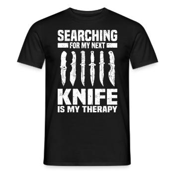 Idée cadeau de collectionneur de couteaux | Couteaux Collection Hobby - T-shirt homme - noir - Devant - AI Model Male 178 light (178cm)