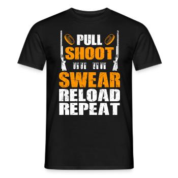Skeets Schießen | Wurfscheibenschießen Geschenke - Männer T-Shirt - Schwarz - Vorne - AI Model Male 178 light (178cm)