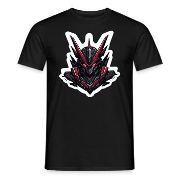 Robot de combat Cyber Mech Guerrier emblème Sci-Fi Robot - T-shirt homme - noir - Devant - AI Model Male 178 light (178cm)